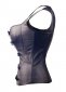 Black Steampunk Leather Waistcoat Corset