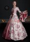 Renaissance Pink Floral Colonial Victorian Dress 2