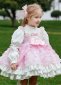 Children Bubble Sleeve Pink Princess Dress 3