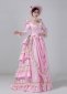 Victorian Bustle Pink Dresses Edwardian Masquerade Pricess Dresses
