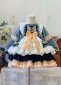 Children A-line Velvet fluffy Lolita Dress for Girls