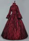 Renaissance Wine Red Victorian Vampire Dress Halloween Christmas Costume 4