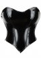 Black PVC Classic Overbust Corset Top