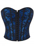 Blue Lace Hook And Eye Short Corset