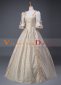 Champagne Short Sleeves Retro Lace Embroidered Masquerade Ball Gown Theater Dress