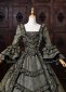 Gold Brocade Baroque Rococo Victorian Masquerade Dress 4