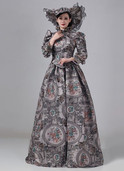 Vintage Edwardian Victorian Bustle Dresses Carnival Party Ball Gown