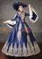 Navy Blue Long Flare Sleeves Lace Embroidered Vintage Rococo Masquerade Ball Gown Dress with Hat