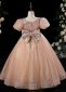 Children Sequin Big Bow Carnival Holiday Party Dress 4