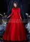 Red Long Sleeve Victorian Civil War Dickens Faire Caroler Little Dress
