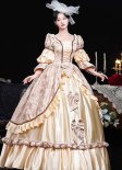 Marie Antoinette Masquerade Dress Victorian Carnival Vintage Champagne Dresses