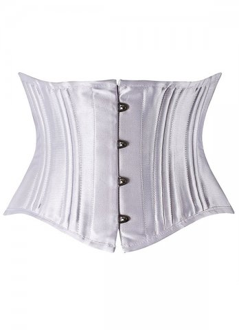 Classic White Satin Underbust Corset