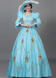 Custom-made Blue Green Victorian Carnival Fancy Ball Dresses