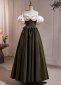 Princess Army Green Off-The-Shoulder Prom Fromal Dresses