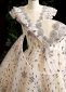 Children Butterfly Sleeve Sequin Champagne Tulle Prom Homecoming Dress 4