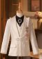 White Slim Fit Chinese Style Kids Tuxedo Suits 3
