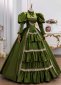 Green Victorian Style Ball Gown Masquerade Holiday Dress