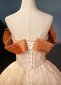 Bow Off The Shoulder Tulle Satin Wedding Guest Dresses 3