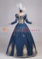 Blue Velvet Christmas Carnivale Party Dress for Women 3