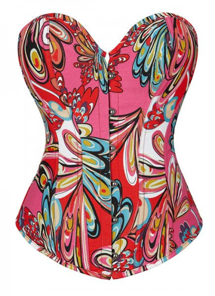 Sweetheart Printed Fashion Corset Top