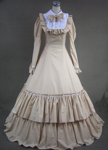 販売のための美しい長いビクトリア朝のファッションドレス