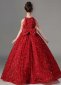 Girls Red Halter Neck Sequin Bead Wedding Christmas Dresses 3