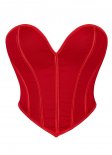 Red Black Clubbing Sexy Corset Bustier