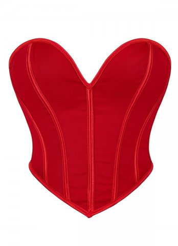 Red Black Clubbing Sexy Corset Bustier