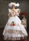 White Lace Short Sleeve Marie Antoinette Dress Theater Clothing