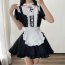 Plus Size Black and White Apron Cosplay Maid Lolita Dresss