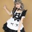 black cosplay maid uniform japanese lolita dress