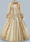 Women Champagne Brocade Victorian Dress Holiday Costume