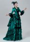 18th Century Historical Inspired Masqurade Ball Gown Green Victorian Bustle Dresses 1