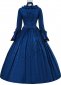 Blue Jacquard Victorian Dress 01