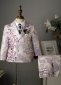 Boys Purple Sequin Jacquard Tuxedo Suit Formal kids Performance Communion 5 Pcs Complete Set