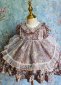 Children Girls Floral Short Sleeved Lolita Mini Dress