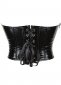 Black PVC Classic Overbust Corset Top 2