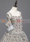Cotton Floral Spaghetti Strap Princess Lolita Victorian Dress for Women 4