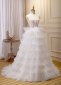 Brides White Tulle Cake Off The Shoulder Wedding Dress Women Corset Wedding Dresses
