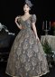 Medieval Gray Masquerade Party Dress