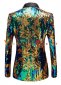 Green Shiny Sequin Groom Blazers Jackets for Men 2