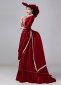 Christmas Burgundy Victorian Bustle Reenactment Costumes 1