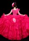 Rose Red Super Large Skirt Women Tulle Carnival Costume Dress 3