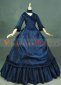 Blue Long Sleeve French Victoiran Bustle Marie Antoinette Dress