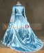 Light Blue Long Sleeve Lace Renaissance Civil War Gothic Victorian Ball Gowns 2