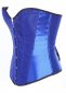 Sexy Blue Purple Shiny Overbust Corset