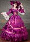 Purple Long Flare Sleeves Lace Vintage Rococo Masquerade Ball Gown with Hat