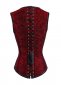 High Backed Black Jacquard Brocade Underbust Corset 5