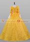 Yellow Floral Renaissance Marie Antoinette Victorian Dress for Women 3