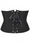 Victorian Black Jacquard Brocade Underbust Corset 1